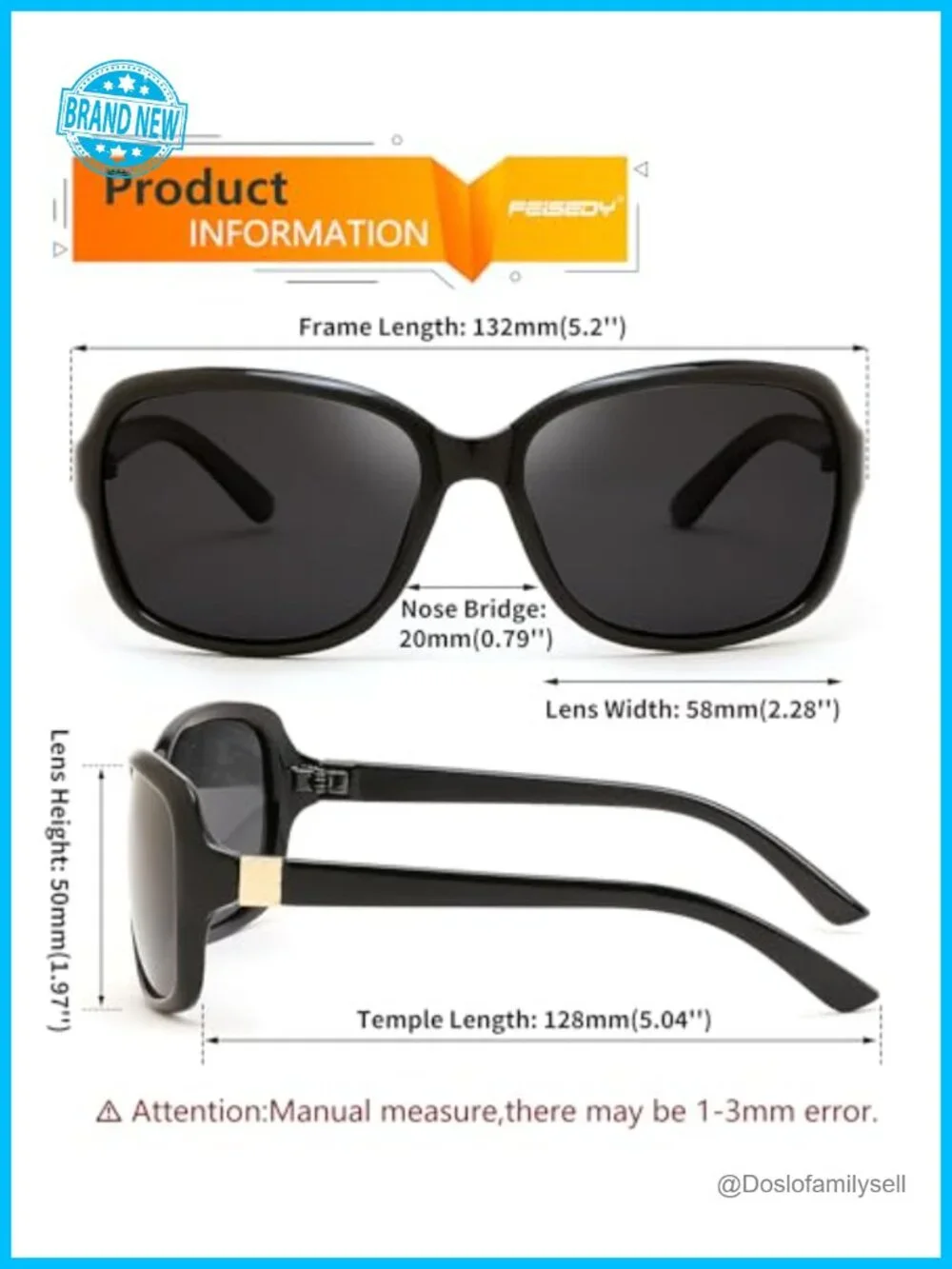 Vintage Square Polarized Sunglasses for Women UV400 Retro Wrap Around